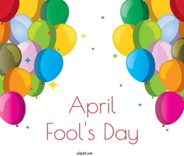 Free Holidays Balloon Party Supply Text For April Fools Day Clipart Transparent Background