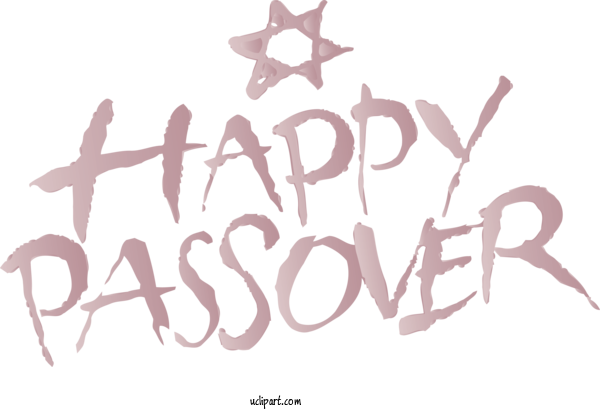 Free Holidays Font Text Logo For Passover Clipart Transparent Background