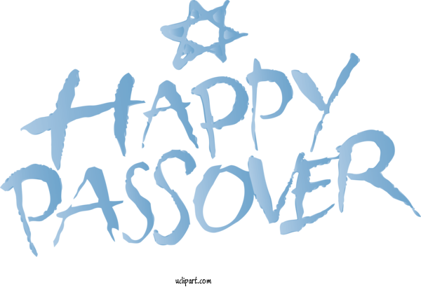 Free Holidays Text Font Calligraphy For Passover Clipart Transparent Background
