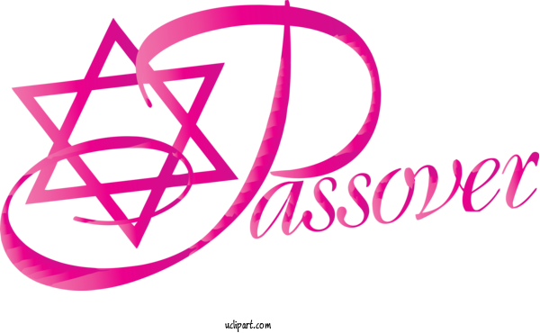 Free Holidays Pink Text Logo For Passover Clipart Transparent Background