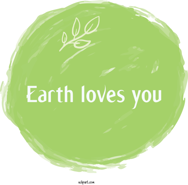 Free Holidays Green Yellow Font For Earth Day Clipart Transparent Background