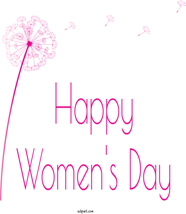 Free Holidays Text Pink Font For International Women's Day Clipart Transparent Background