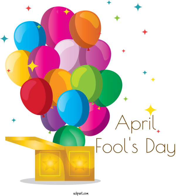 Free Holidays Balloon Font For April Fools Day Clipart Transparent Background