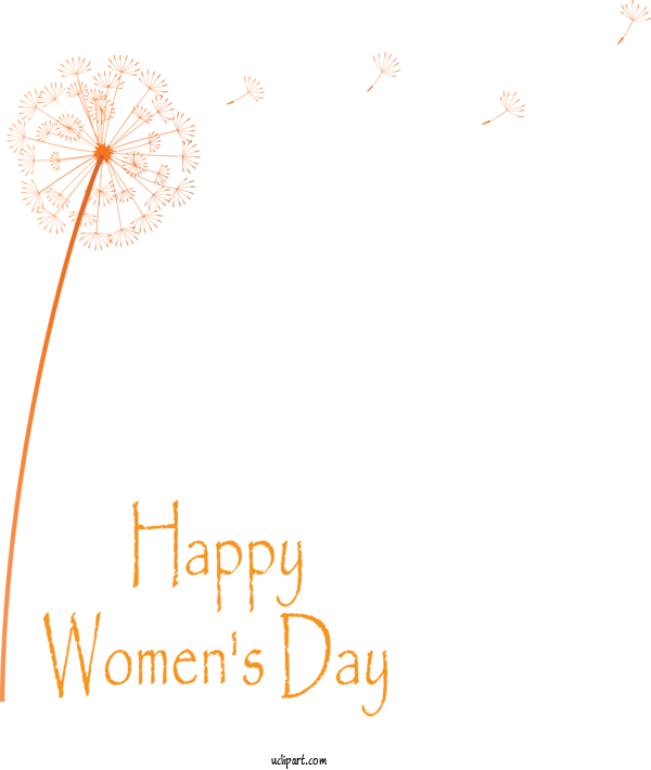 Free Holidays Text Orange Line For International Women's Day Clipart Transparent Background