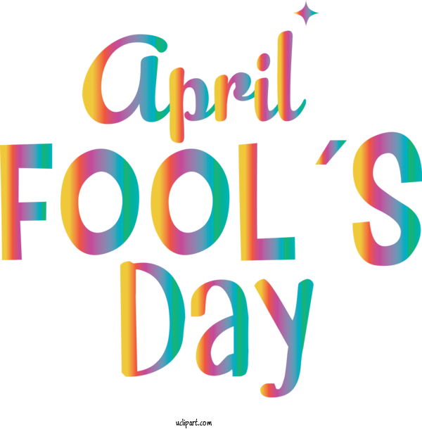 Free Holidays Text Font Line For April Fools Day Clipart Transparent Background