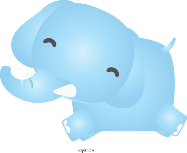 Free Hamster Blue Snout Elephant For Baby Animal Clipart Transparent Background