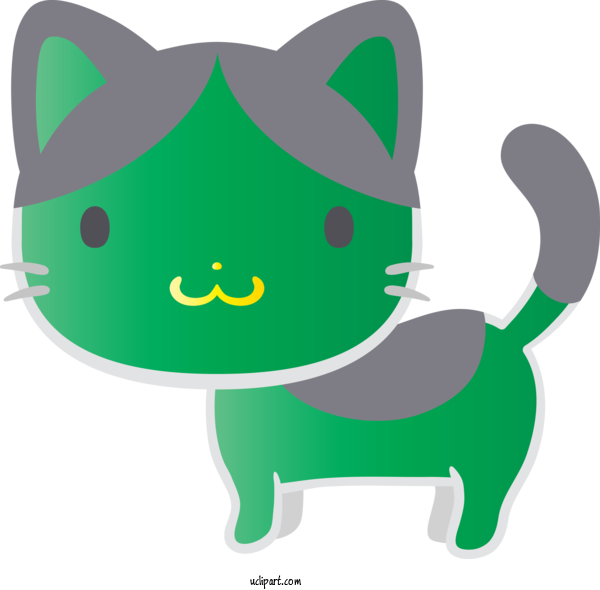 Free Hamster Green Cartoon Cat For Baby Animal Clipart Transparent Background