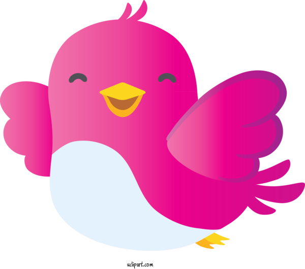 Free Hamster Pink Cartoon Bird For Baby Animal Clipart Transparent Background