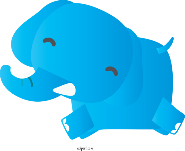 Free Hamster Blue Elephant For Baby Animal Clipart Transparent Background