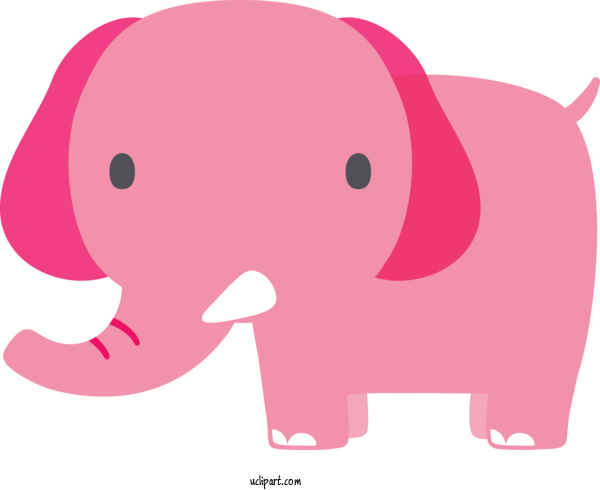 Free Hamster Elephant Pink Indian Elephant For Baby Animal Clipart Transparent Background