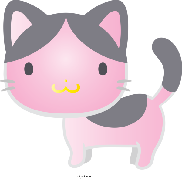 Free Hamster Cartoon Pink Cat For Baby Animal Clipart Transparent Background