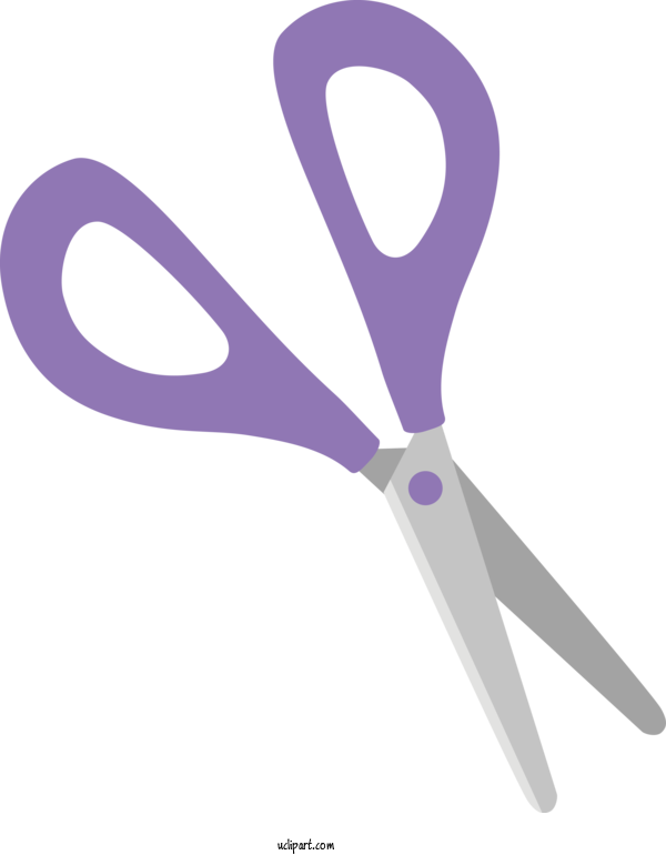 Free School Scissors Violet For School Supplies Clipart Transparent Background