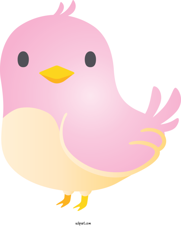 Free Hamster Pink Bird Cartoon For Baby Animal Clipart Transparent Background