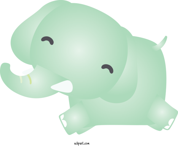 Free Hamster Green Elephant Snout For Baby Animal Clipart Transparent Background