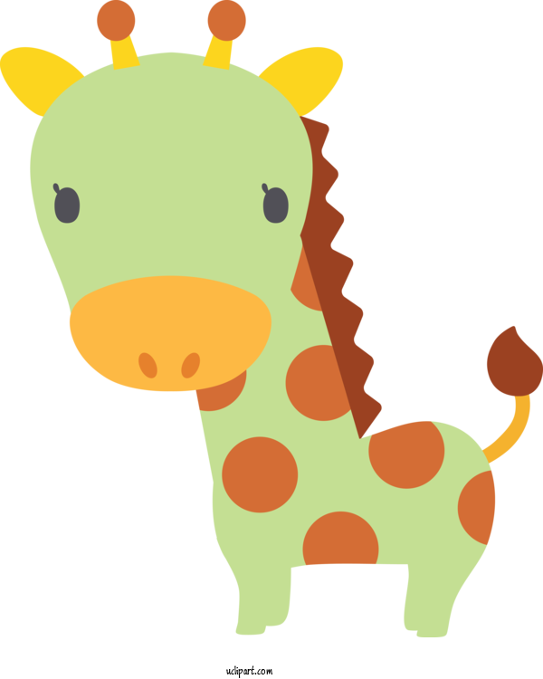 Free Hamster Giraffe Giraffidae Cartoon For Baby Animal Clipart Transparent Background