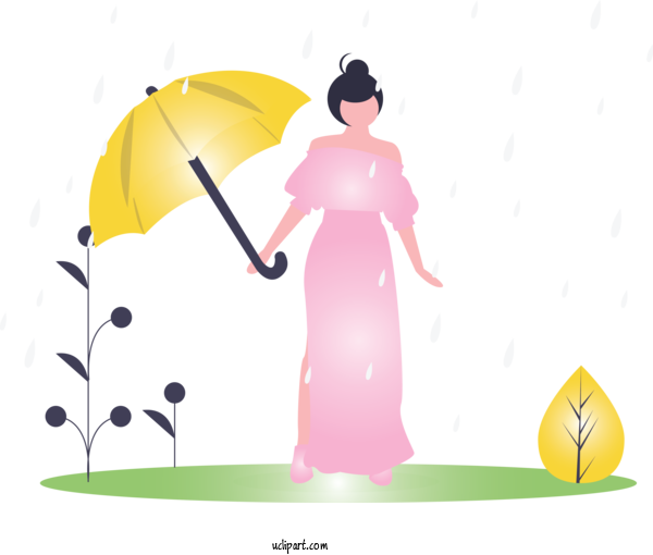 Free People Cartoon Umbrella For Girl Clipart Transparent Background
