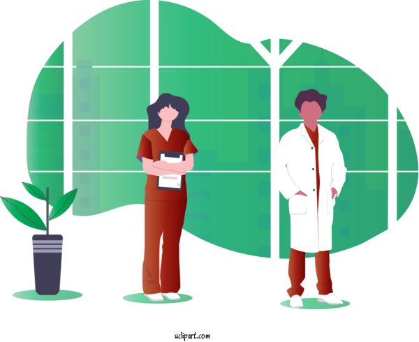 Free Occupations Green Job For Doctor Clipart Transparent Background