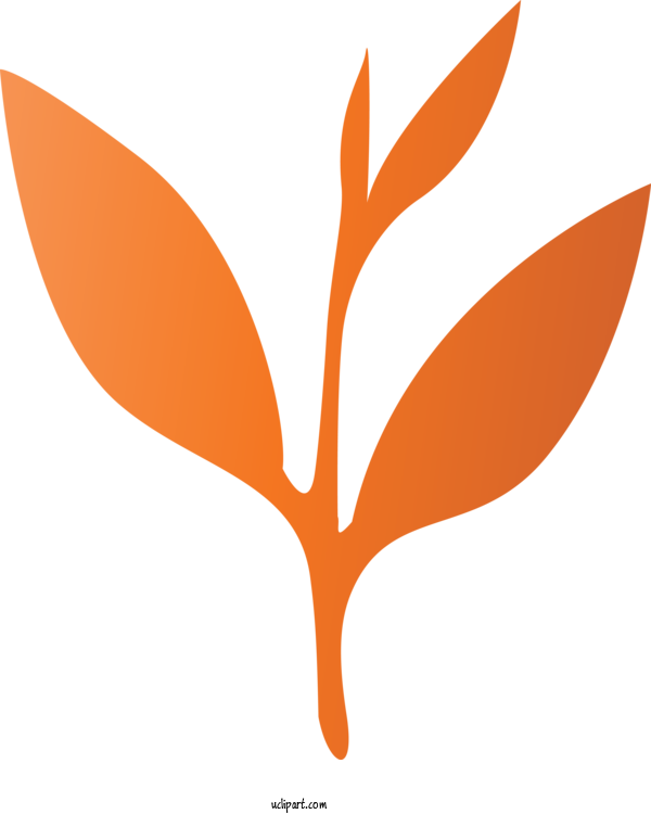 Free Nature Orange Leaf Logo For Leaf Clipart Transparent Background