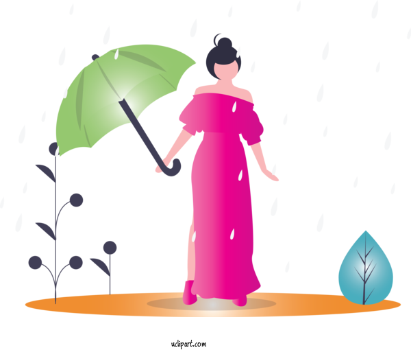 Free People Cartoon Umbrella Costume For Girl Clipart Transparent Background