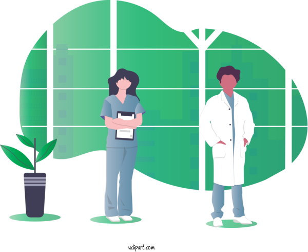 Free Occupations Green For Doctor Clipart Transparent Background