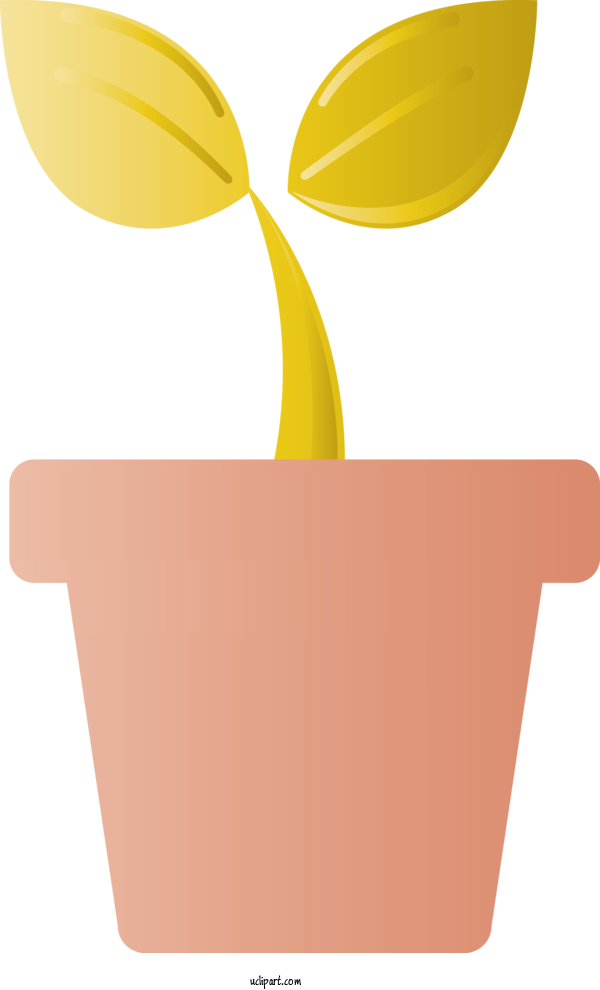 Free Nature Flowerpot Yellow Leaf For Leaf Clipart Transparent Background