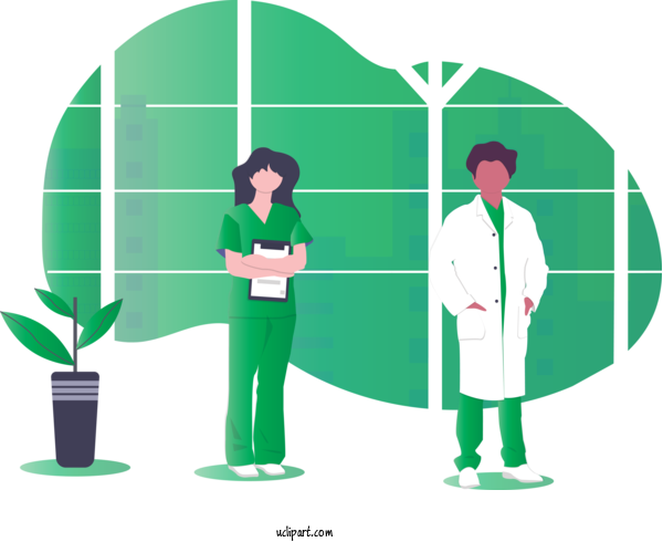 Free Occupations Green Job For Doctor Clipart Transparent Background
