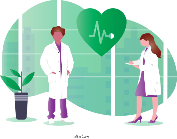 Free Occupations Green Gesture For Doctor Clipart Transparent Background