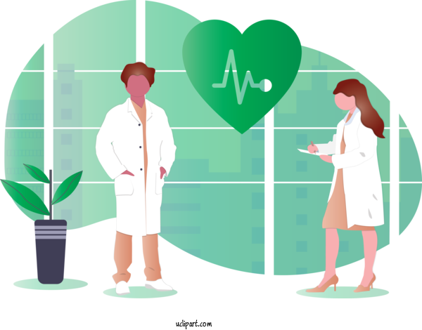 Free Occupations Green Cartoon Gesture For Doctor Clipart Transparent Background