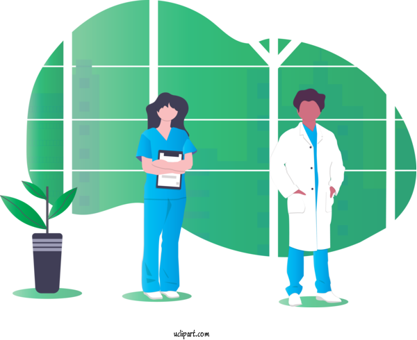 Free Occupations Green Uniform Job For Doctor Clipart Transparent Background