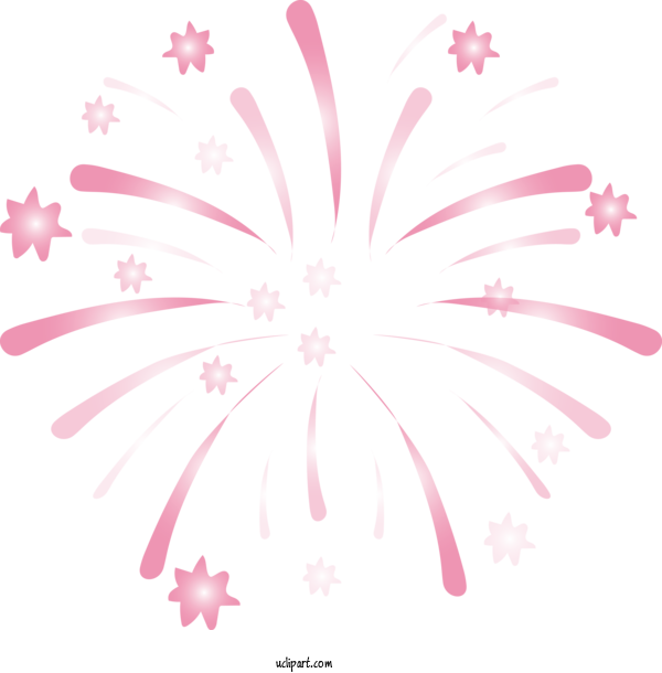 Free Holidays Pink Petal Line For New Year Clipart Transparent Background