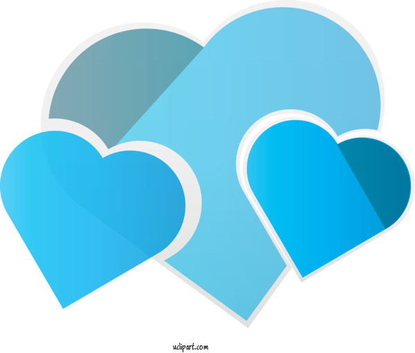 Free Holidays Blue Heart Turquoise For Valentines Day Clipart Transparent Background