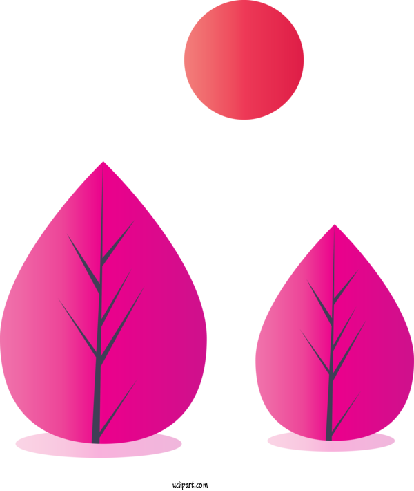 Free Nature Leaf Magenta Pink For Tree Clipart Transparent Background
