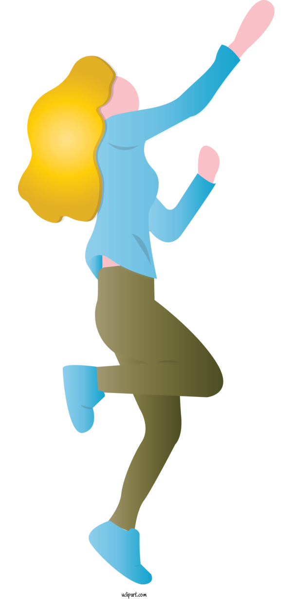 Free People Running For Girl Clipart Transparent Background