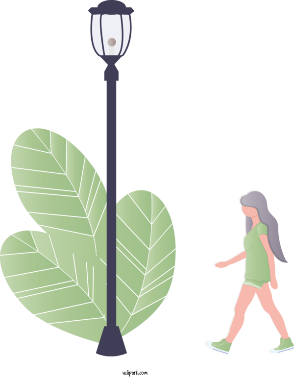 Free People Leaf Green Street Light For Girl Clipart Transparent Background