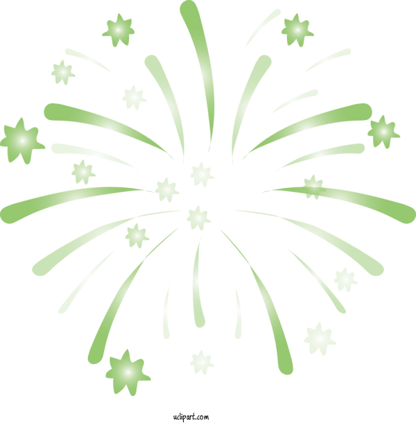 Free Holidays Green Leaf Plant For New Year Clipart Transparent Background