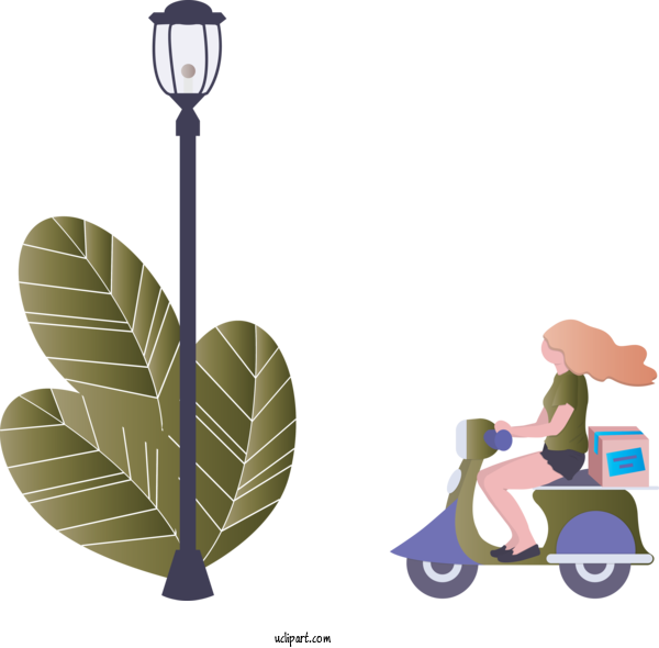 Free Business Leaf Plant Vehicle For Delivery Clipart Transparent Background
