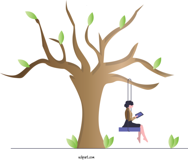 Free People Tree Branch Woody Plant For Girl Clipart Transparent Background