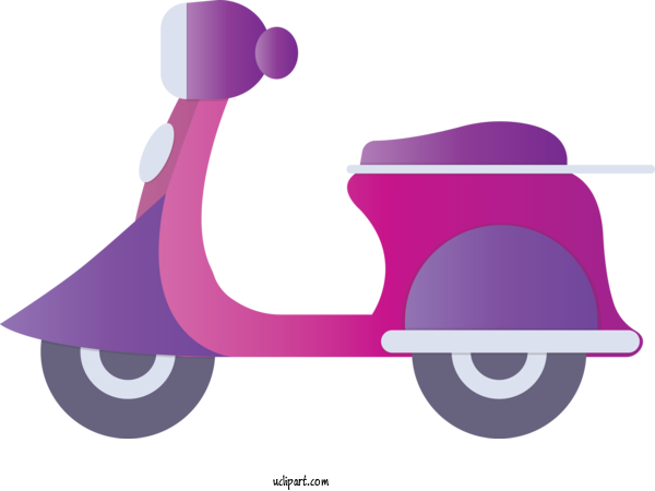 Free Transportation Violet Pink Vehicle For Motorcycle Clipart Transparent Background
