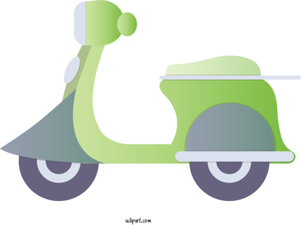 Free Transportation Transport Green Scooter For Motorcycle Clipart Transparent Background