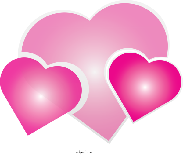 Free Holidays Heart Pink Magenta For Valentines Day Clipart Transparent Background
