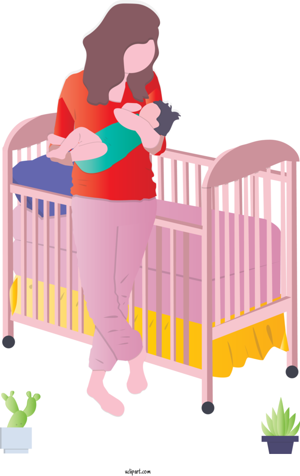 Free Holidays Infant Bed Baby Products Furniture For Mothers Day Clipart Transparent Background