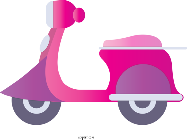 Free Transportation Pink Vehicle Transport For Motorcycle Clipart Transparent Background