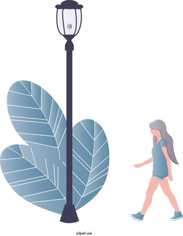 Free People Leaf Street Light Plant For Girl Clipart Transparent Background
