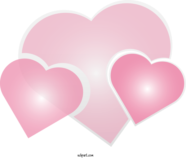 Free Holidays Heart Pink Heart For Valentines Day Clipart Transparent Background