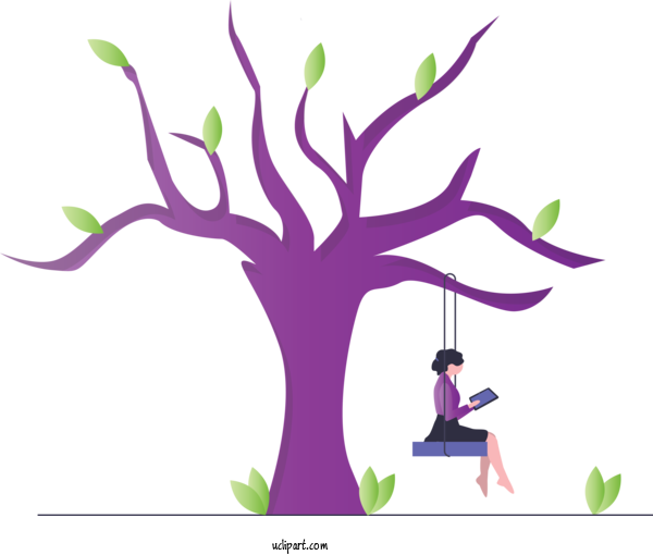 Free People Violet Purple Tree For Girl Clipart Transparent Background