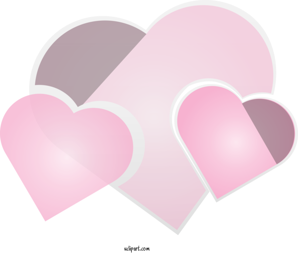 Free Holidays Heart Pink Heart For Valentines Day Clipart Transparent Background