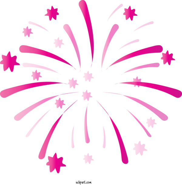 Free Holidays Pink Petal Plant For New Year Clipart Transparent Background