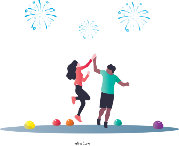 Free Holidays Playing Sports Balance Recreation For New Year Clipart Transparent Background