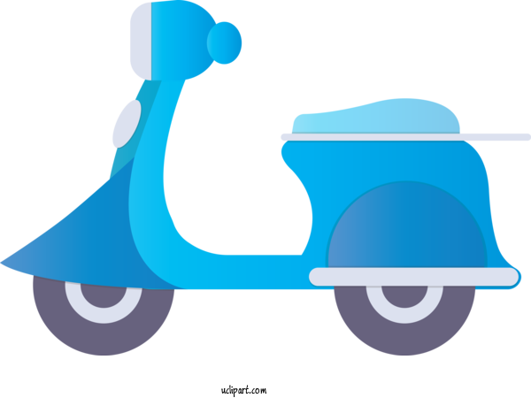 Free Transportation Blue Transport Scooter For Motorcycle Clipart Transparent Background