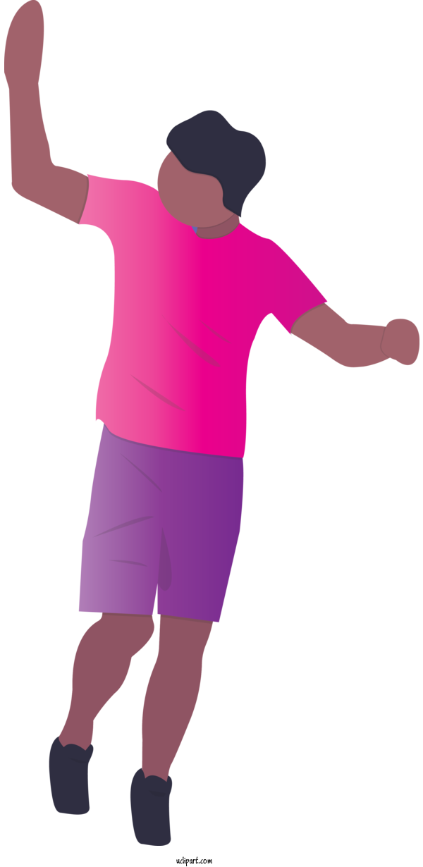 Free People Standing Pink Arm For Men Clipart Transparent Background
